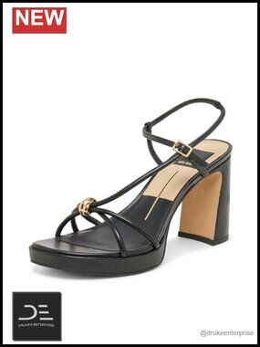 Dolce Vita Odete Platform Heeled Sandals Open Toe Slingback Leather